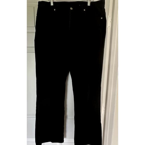 Chicos Sz 3.5 (18) Black Fine Wale Corduroy Jeans for Fall & Winter Soft Cozy - Picture 1 of 6